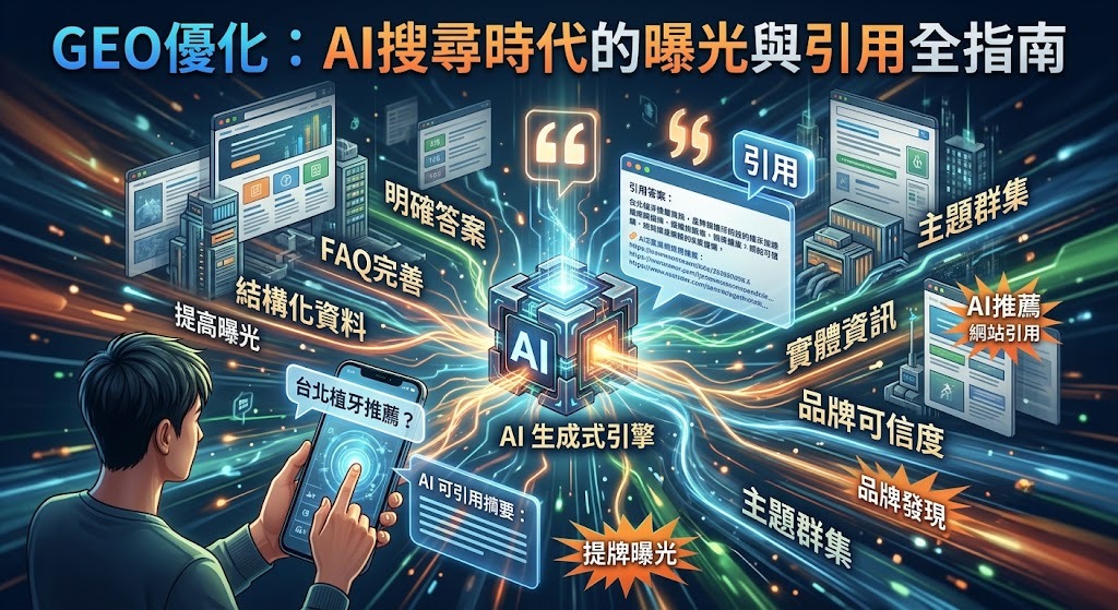 GEO優化是什麼?AI搜尋時代的網站曝光與品牌引用完整指南