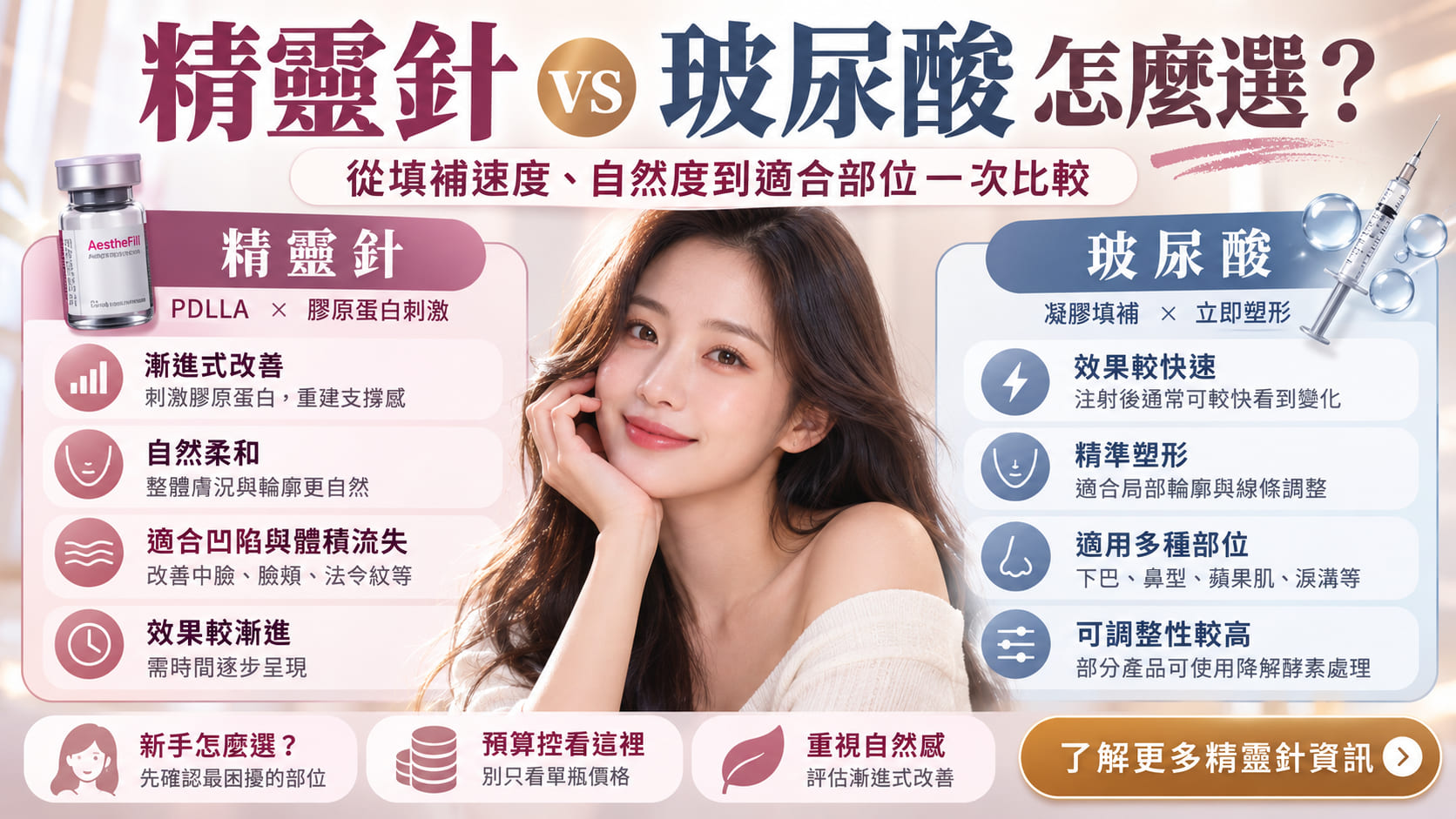 精靈針 vs 玻尿酸怎麼選?從填補速度、自然度到適合部位一次比較