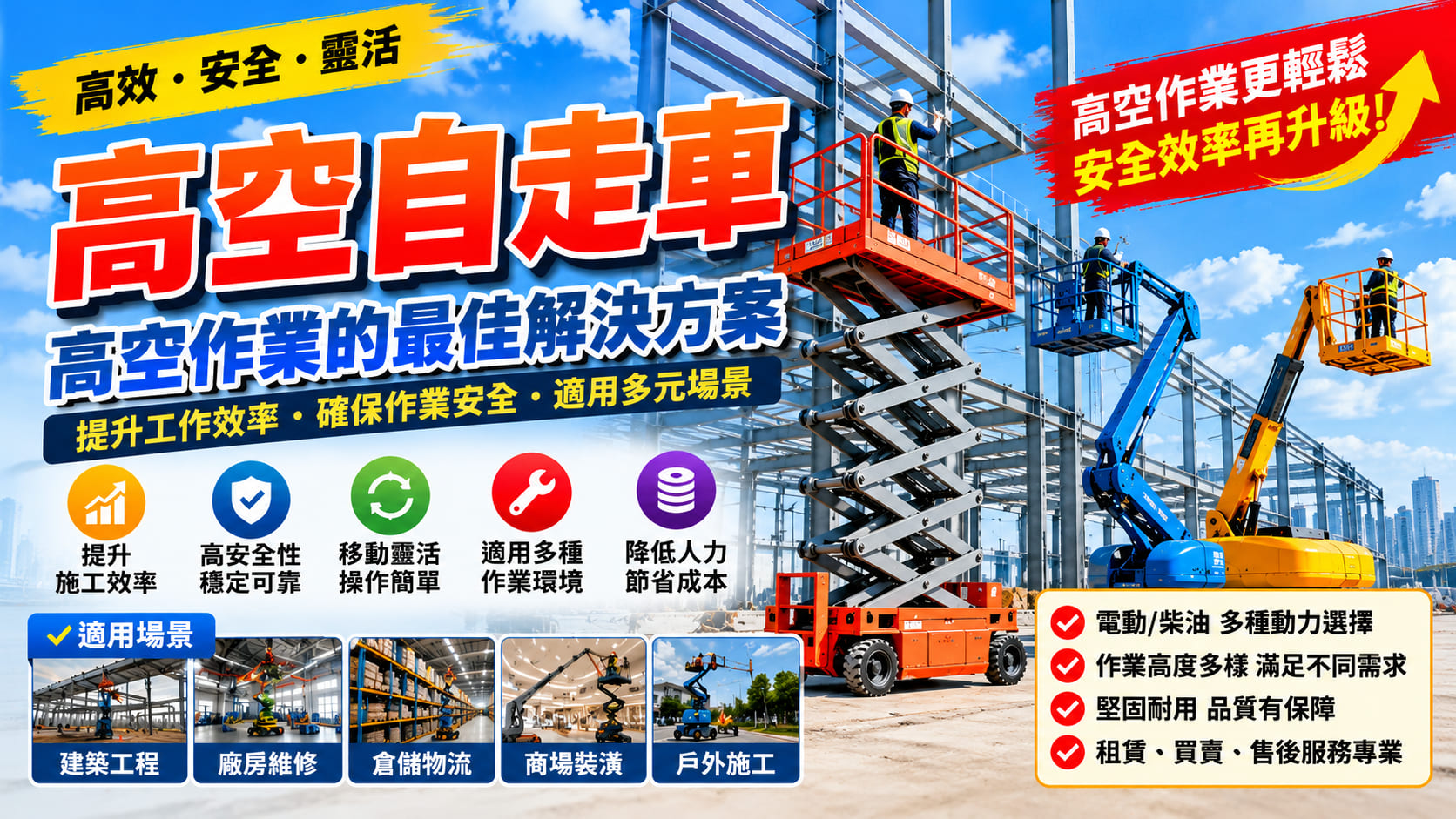 高空自走車無法正常作業怎麼辦?7大排查步驟、常見故障原因與安全注意事項